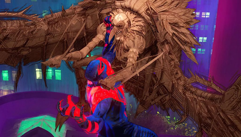 Vulture Fighting Spider-Man 2099