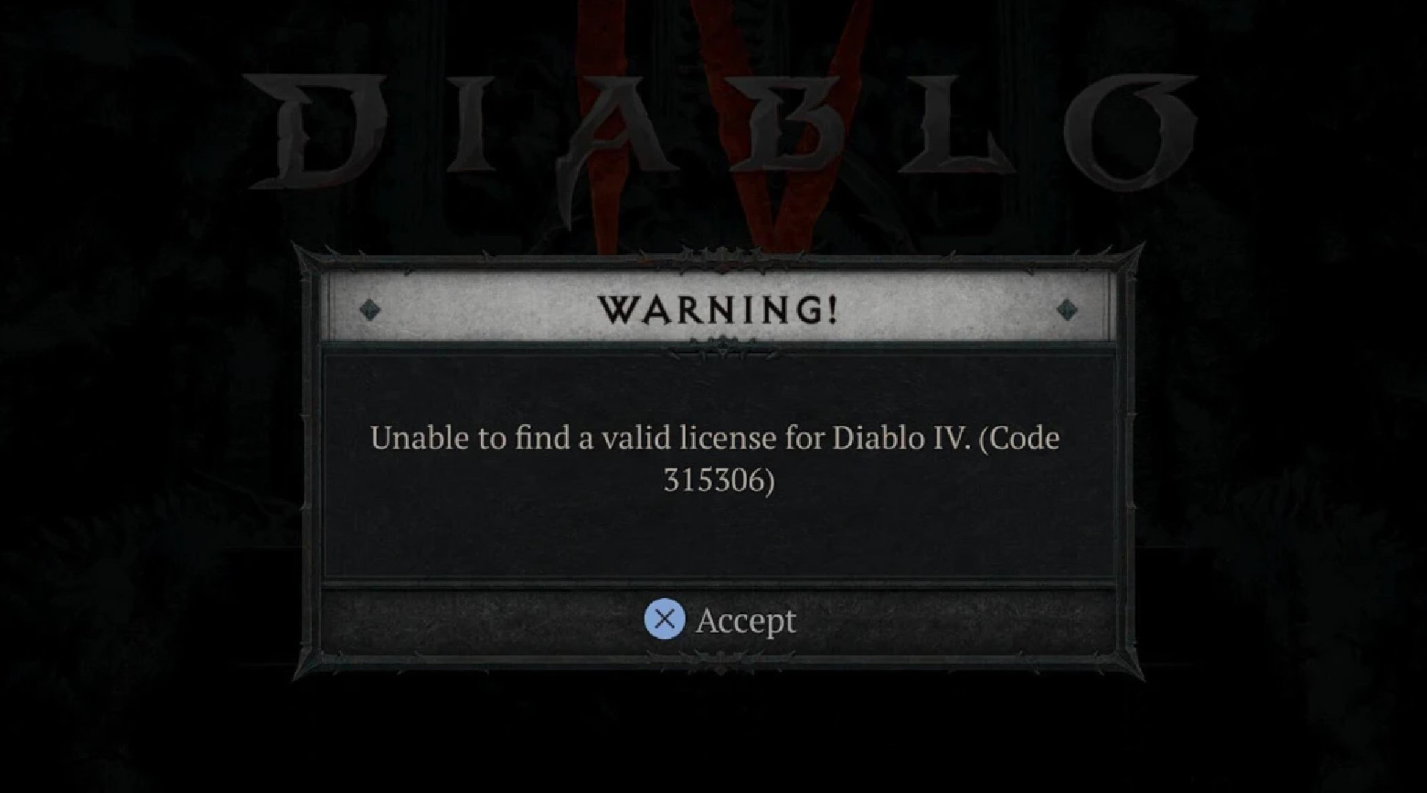Diablo 4 รหัสข้อผิดพลาดใบอนุญาตที่ไม่ถูกต้อง