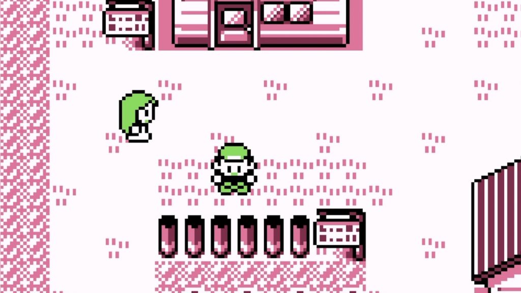 Pôvodná hračka Pokemon Red v začatí mesta na Game Boy