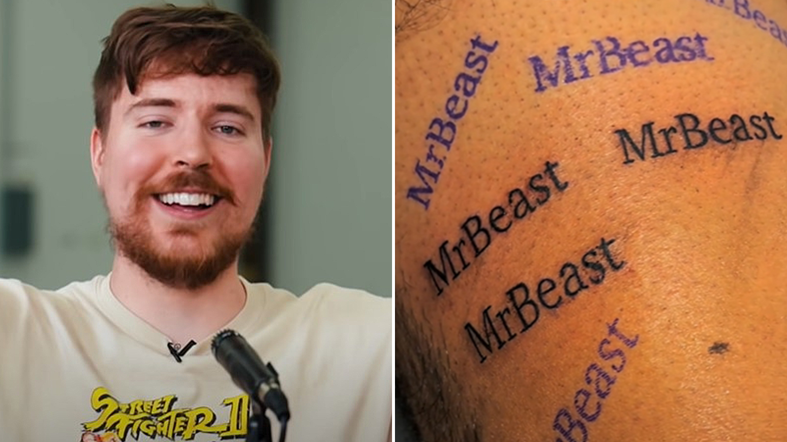 In this video at 1005 Chris said that if the video was the most liked one  in YouTube he would get shopmrbeast tattooed on him Im waiting  rMrBeast