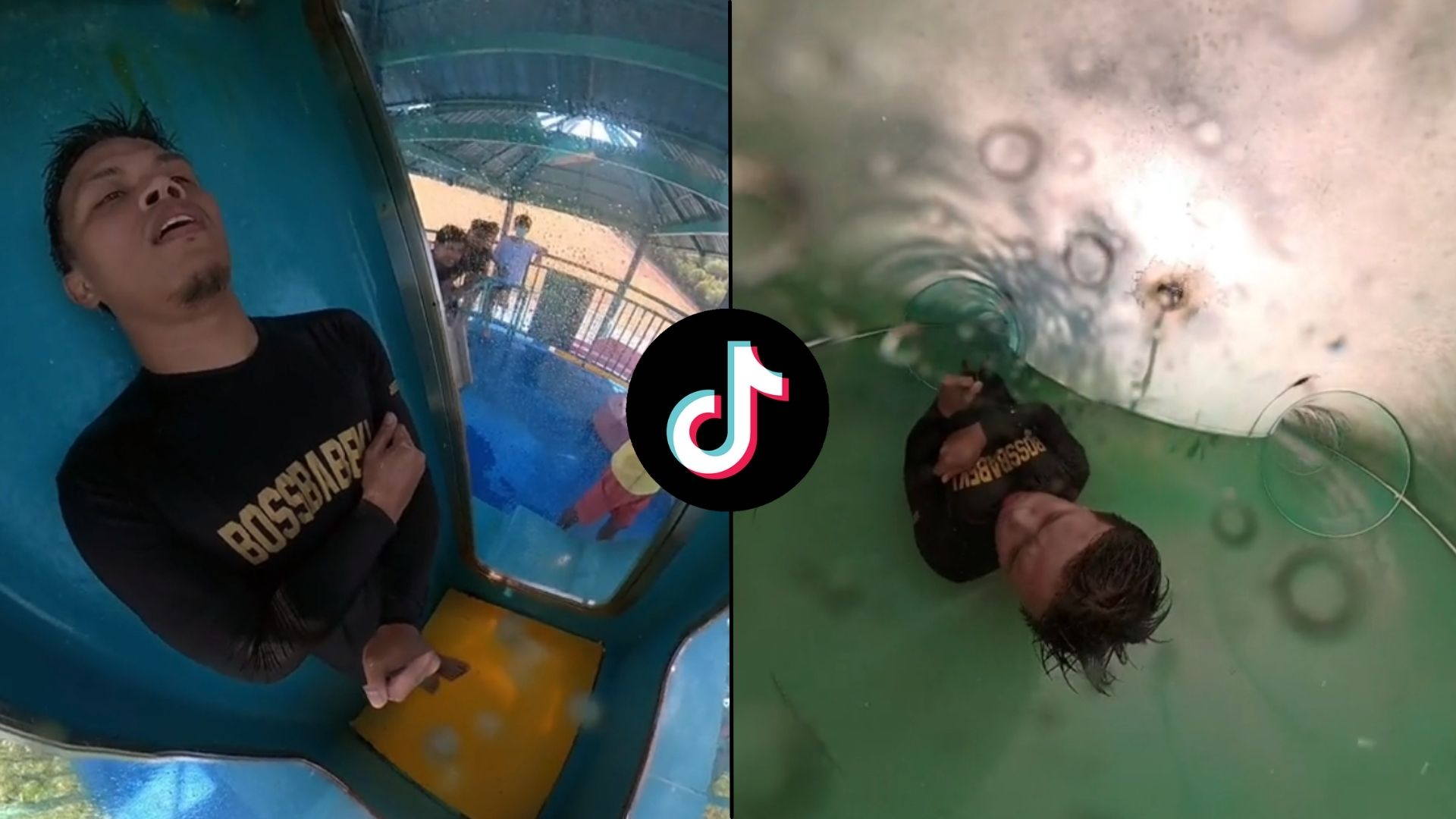 Man goes viral after getting stuck in water slide and terrifying everyone on TikTok Dexerto