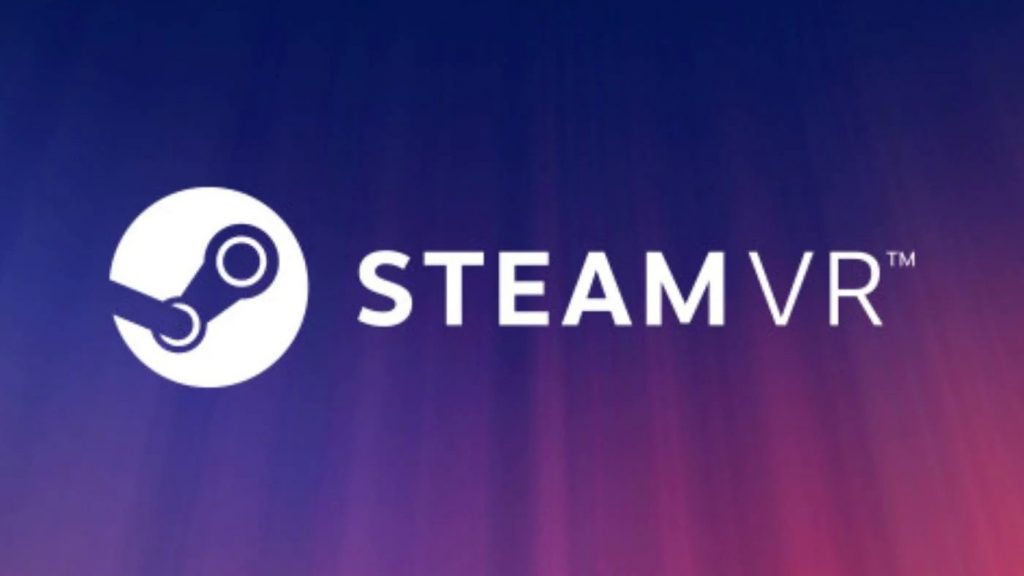 Steam VR -logo på gradientbakgrunn