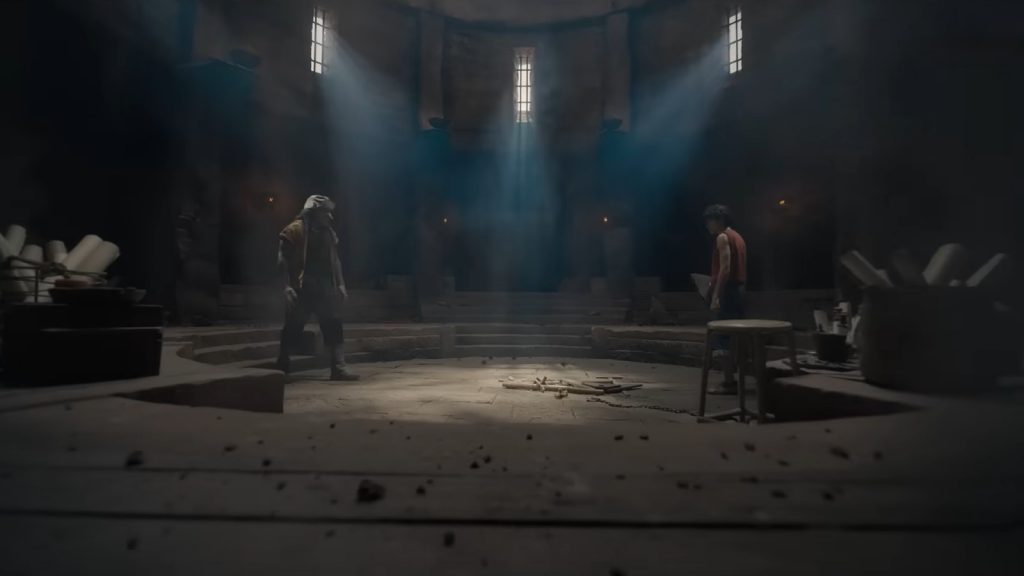 A still from One Piece trailer featuring Luffy and Arlong