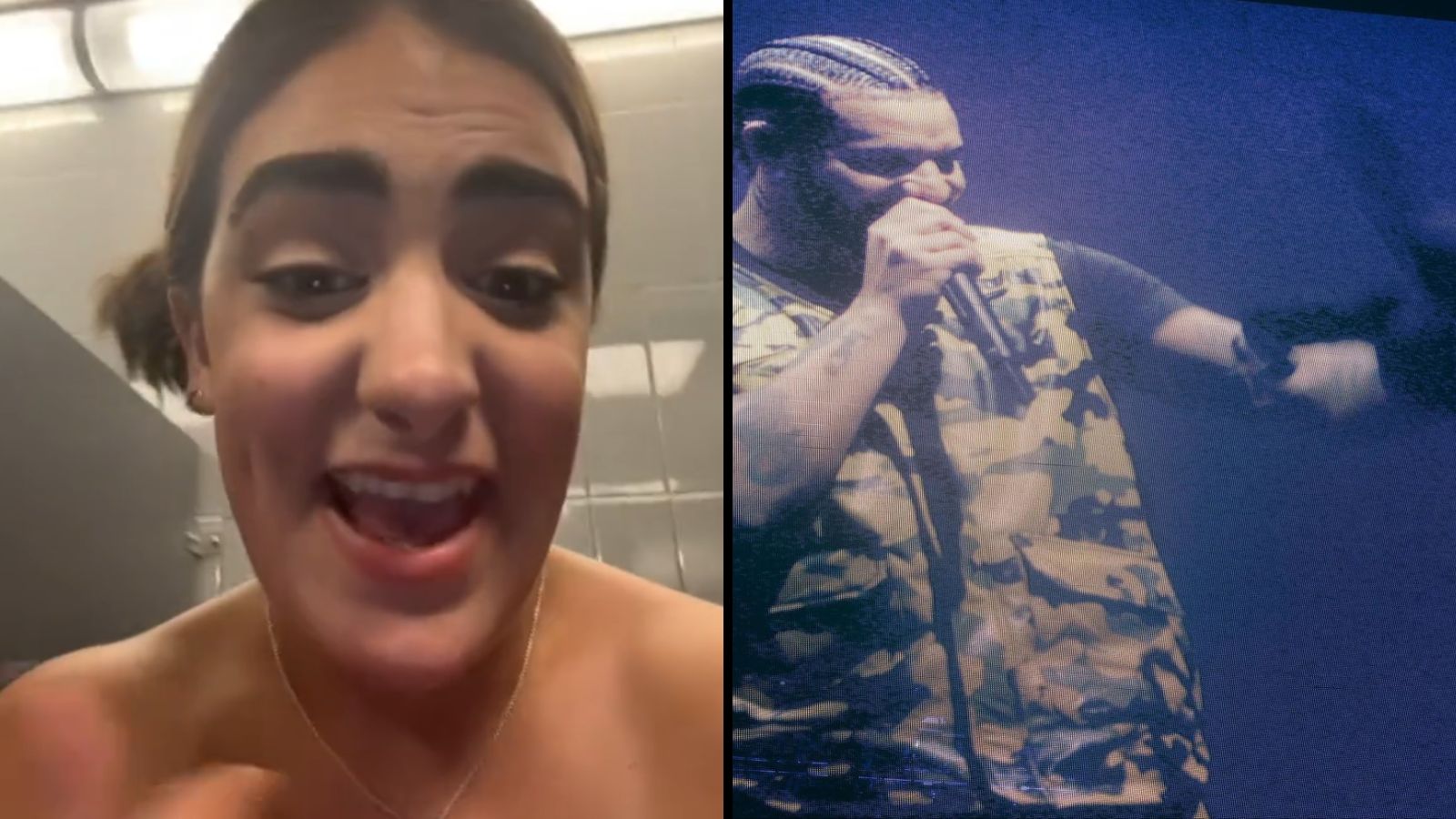 Woman who threw 36G bra at Drake in New York reacts to women chucking  bigger sizes to him on stage
