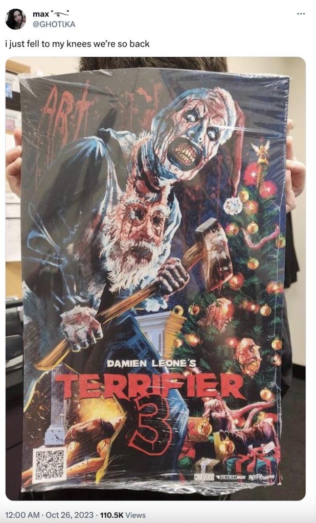 Terrifier 3 Poster Leak Hints at Festive Horror Setting
