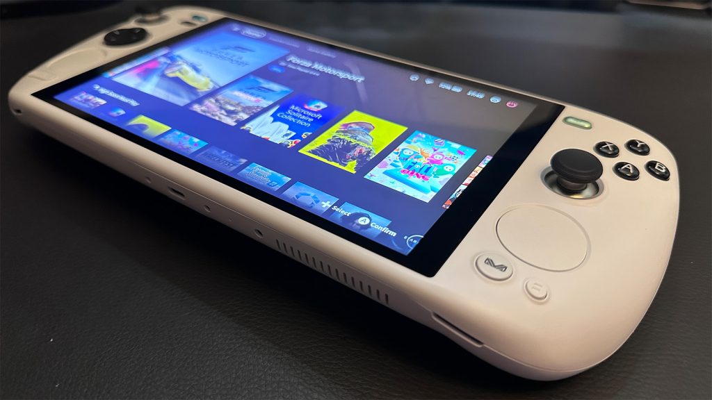 AYA Neo Kun is a handheld gaming PC with an 8.4 inch display, dual