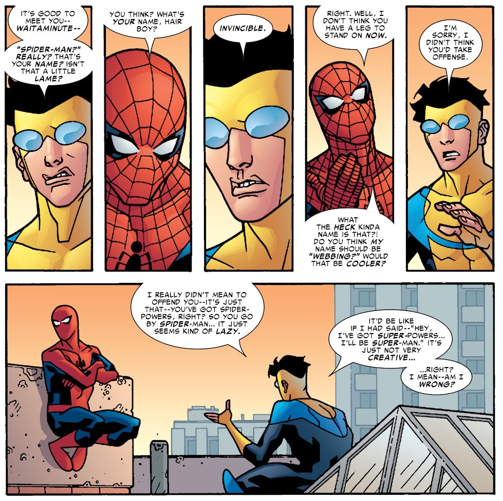 Spider-Man's Encounter with Invincible in the Comic Book Crossover