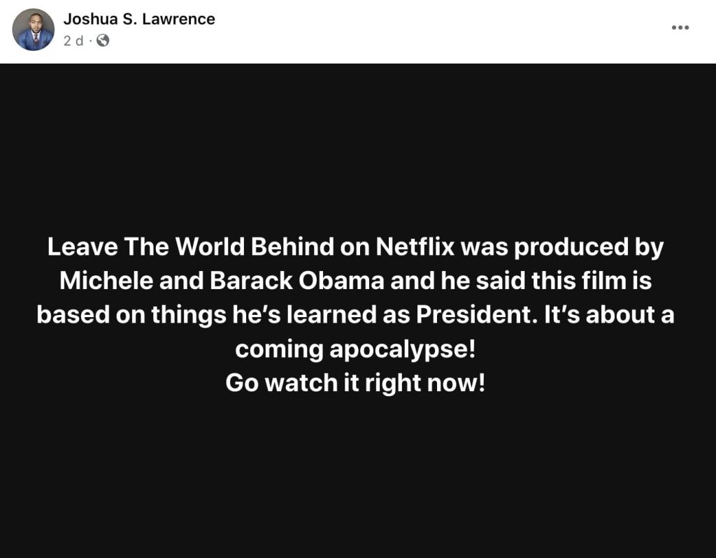 Leave the World Behind viewers claim it’s an ominous message from Barack Obama