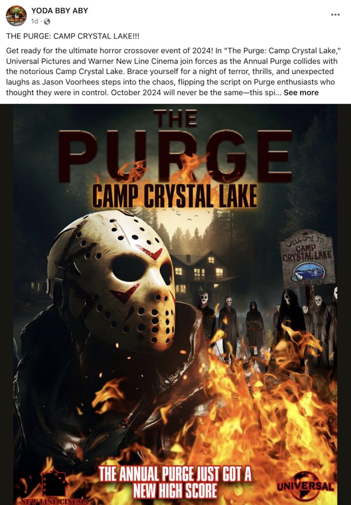 Is there a potential crossover movie between Friday the 13th and The Purge?