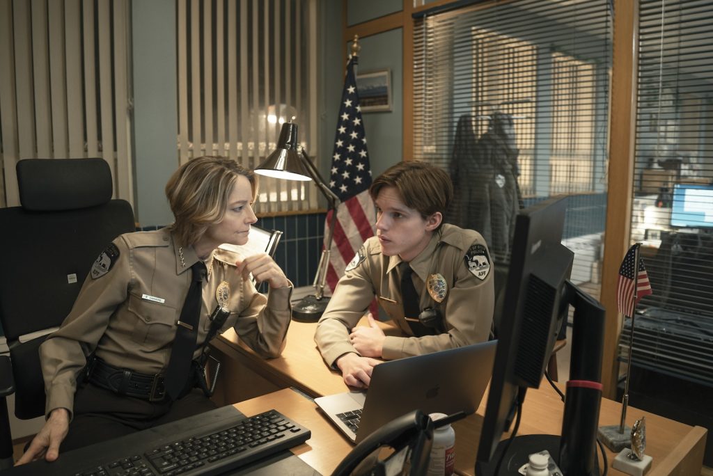 Jodie Foster and Finn Bennett in True Detective: Night Country