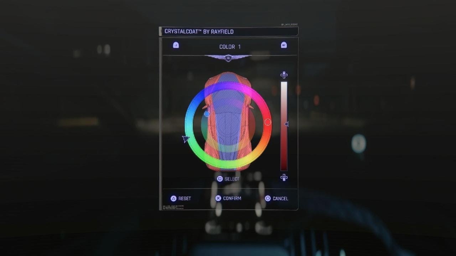 Как изменить цвет машины Рэйфилда в Cyberpunk 2077