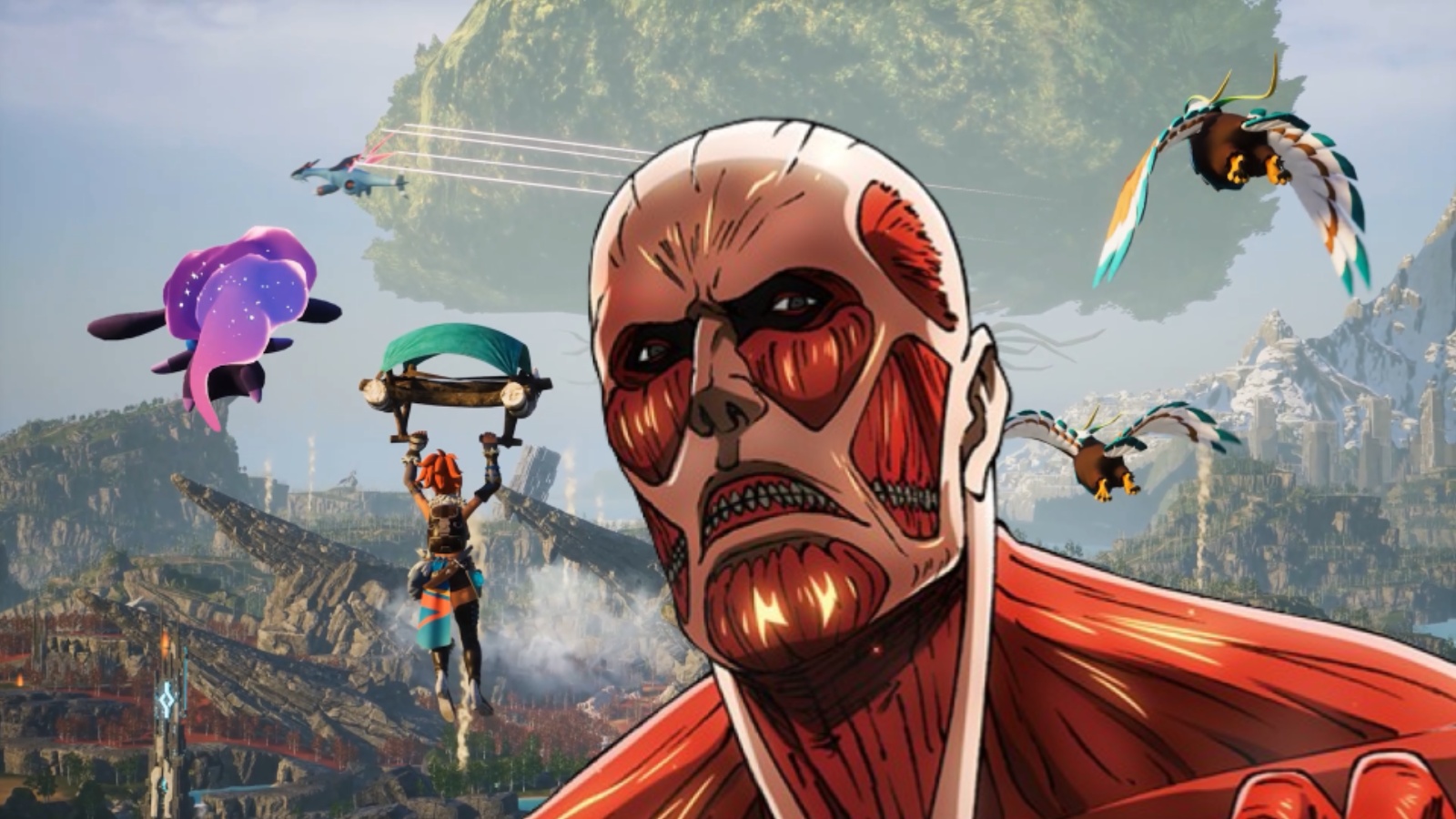 Hráč Palworld vytvoří masivní útok „Palcity“ inspirovaný Titány