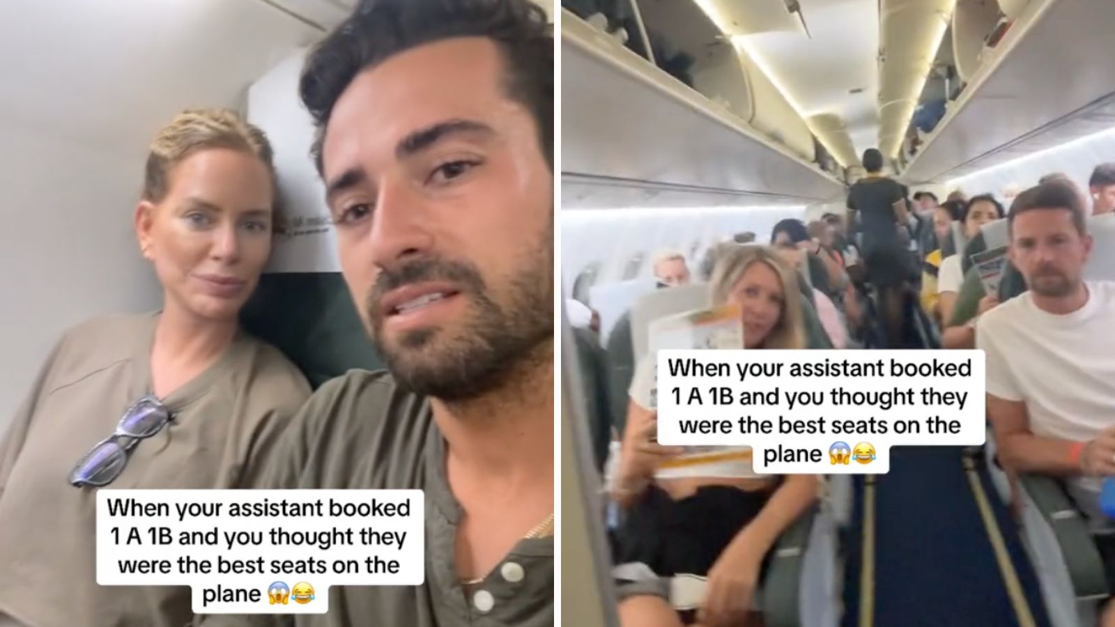 Couple stunned after booking what they thought were the ‘best seats’ on plane - Dexerto