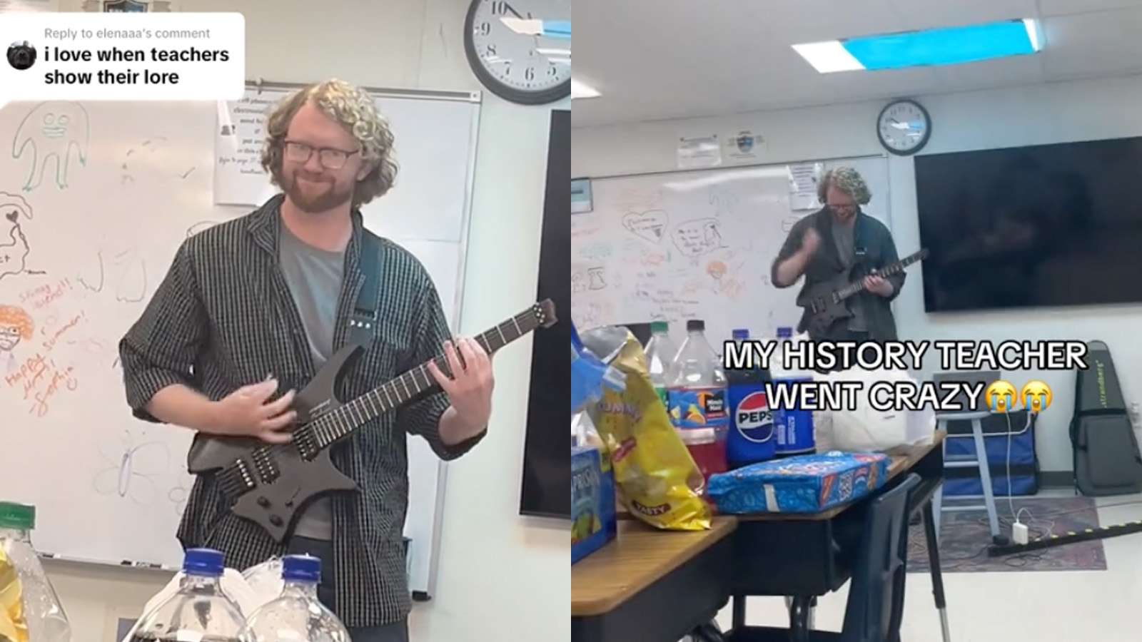 Teacher impresses by playing 50 Cent’s ‘Candy Shop’ on guitar in viral TikTok - Dexerto