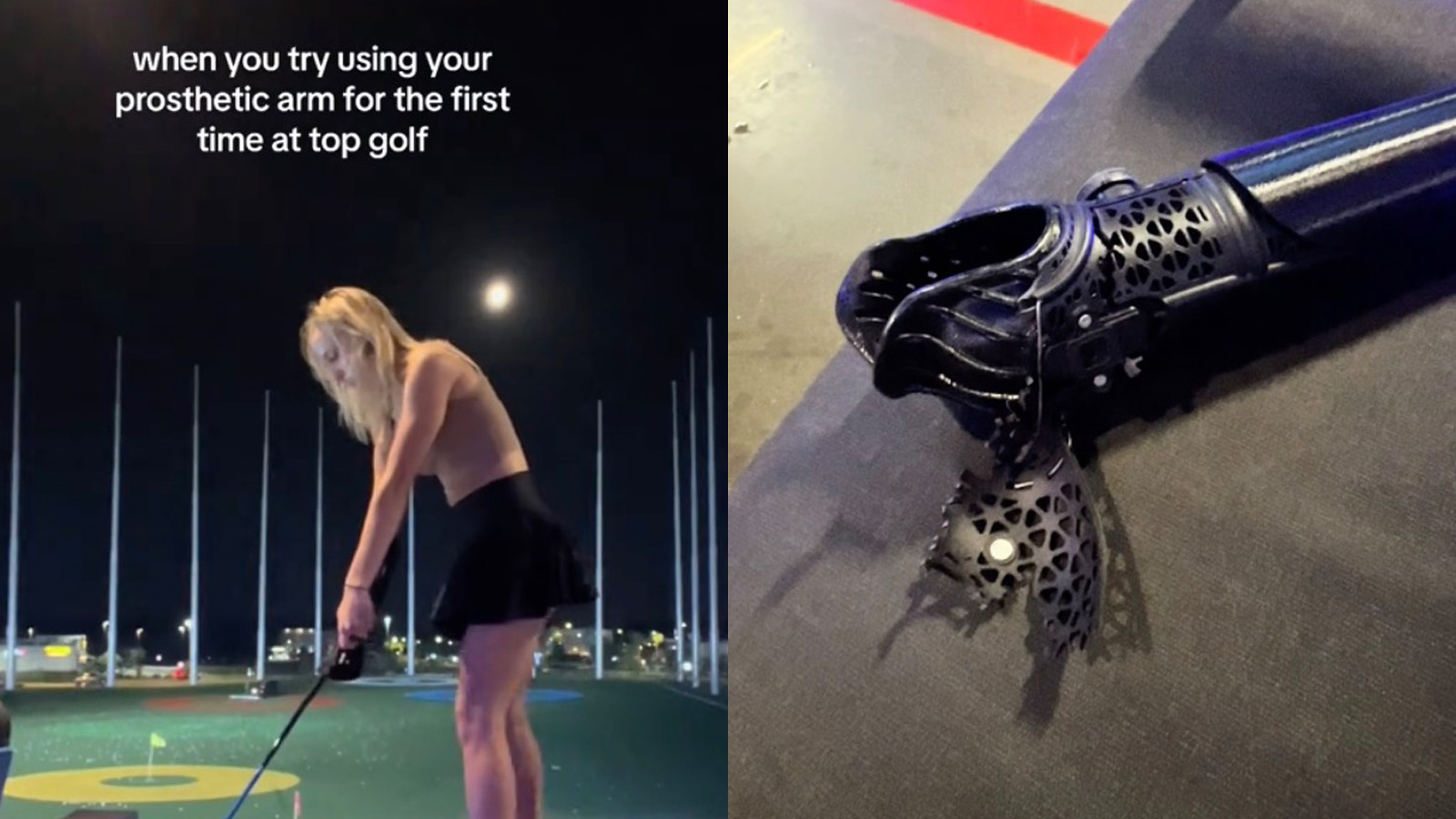 Top Golf customer mortified after her prosthetic arm flies off mid swing – Dexerto