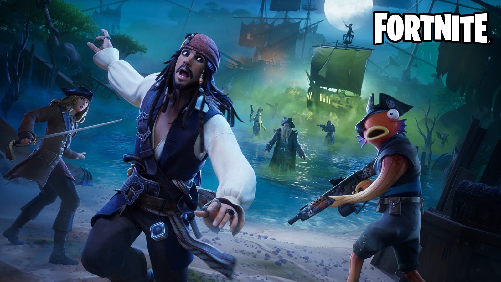 Утечка Fortnite x Pirates of the Caribbean показывает пистолет Flint Knock, пушки и многое другое