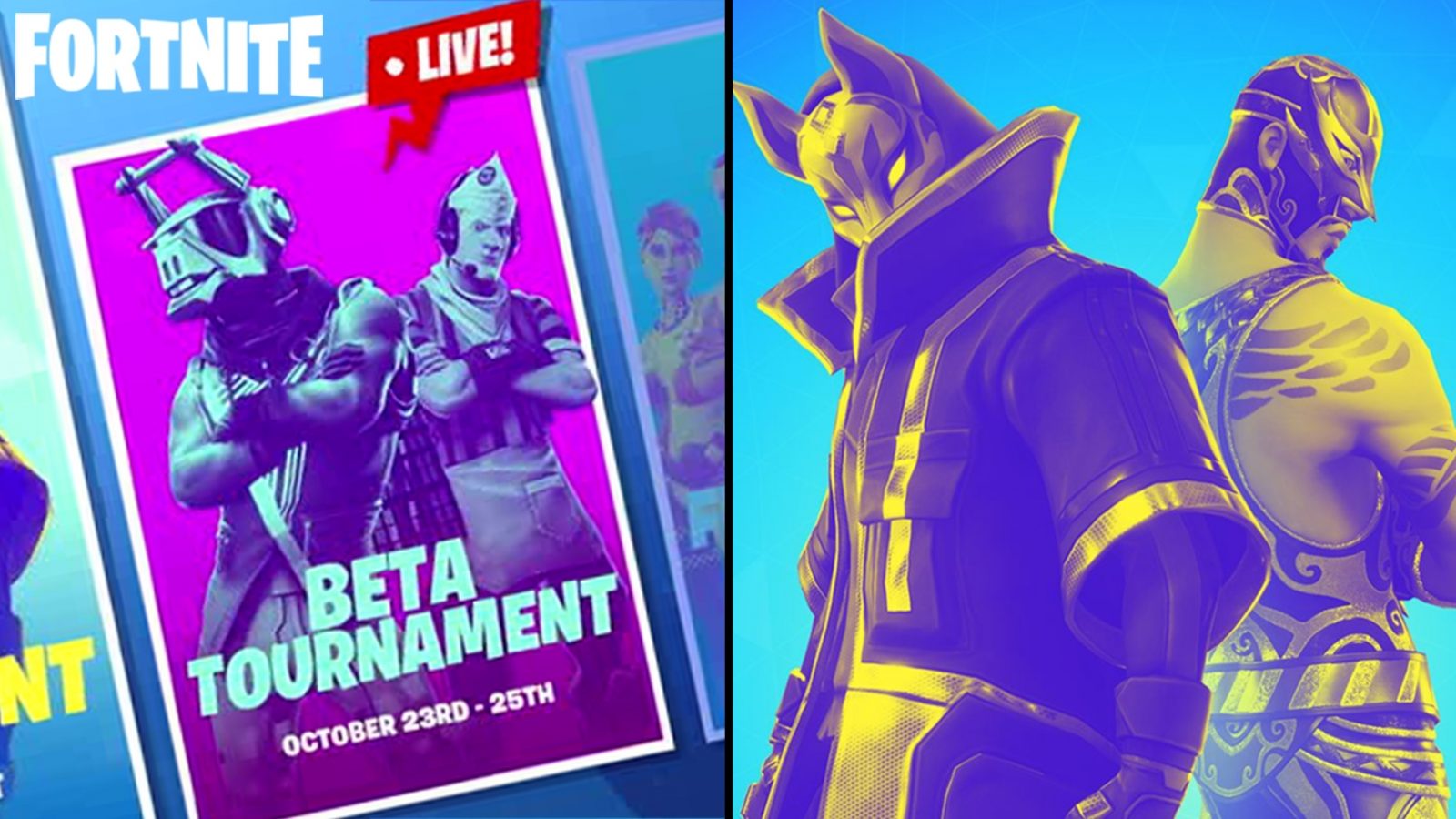 How does the new Events tab and in-game tournament system work in Fortnite? 